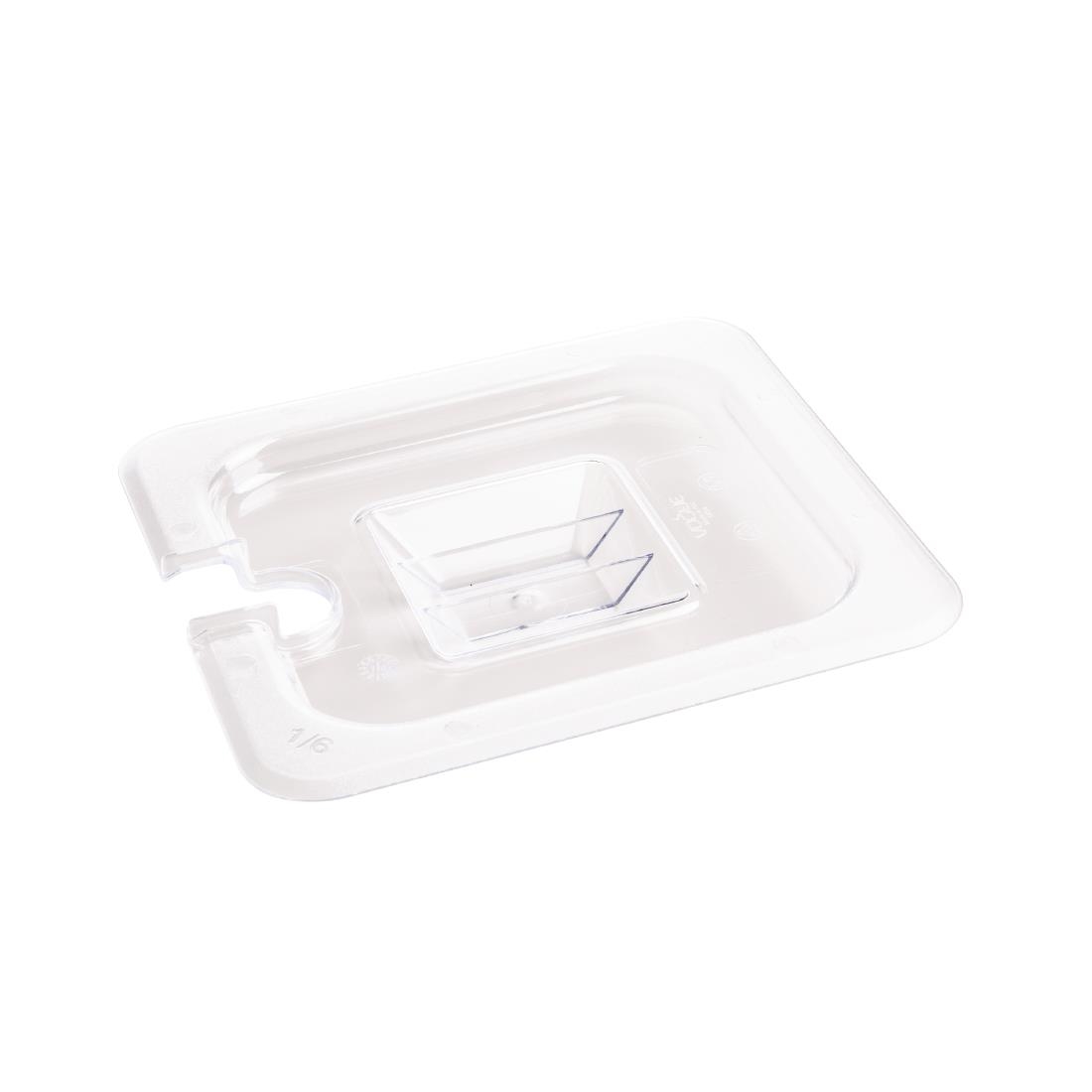 Vogue polycarbonaat deksel met lepeluitsparing GN 1/6 - Afbeelding 2