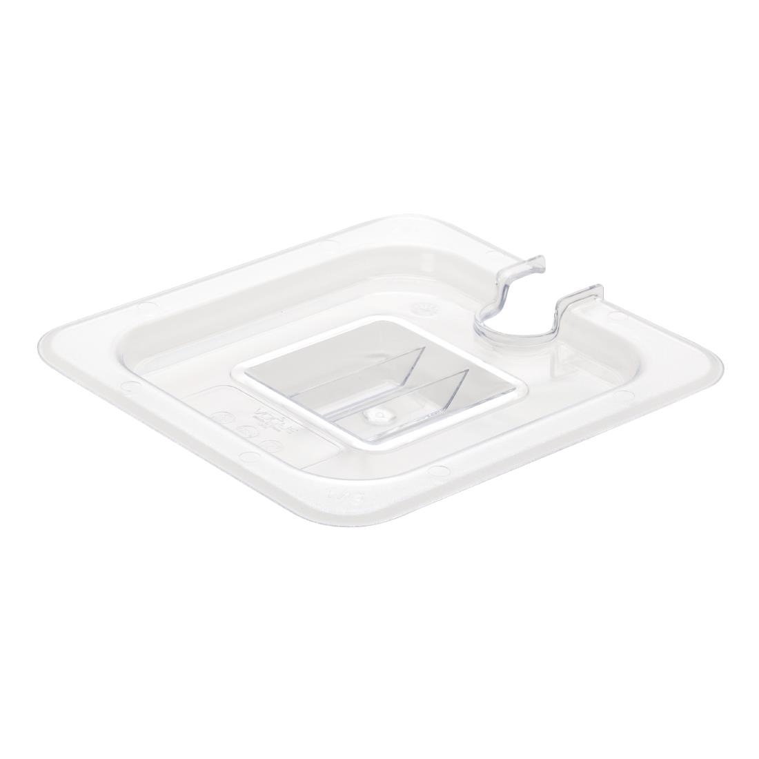 Vogue polycarbonaat deksel met lepeluitsparing GN 1/6 - Afbeelding 3