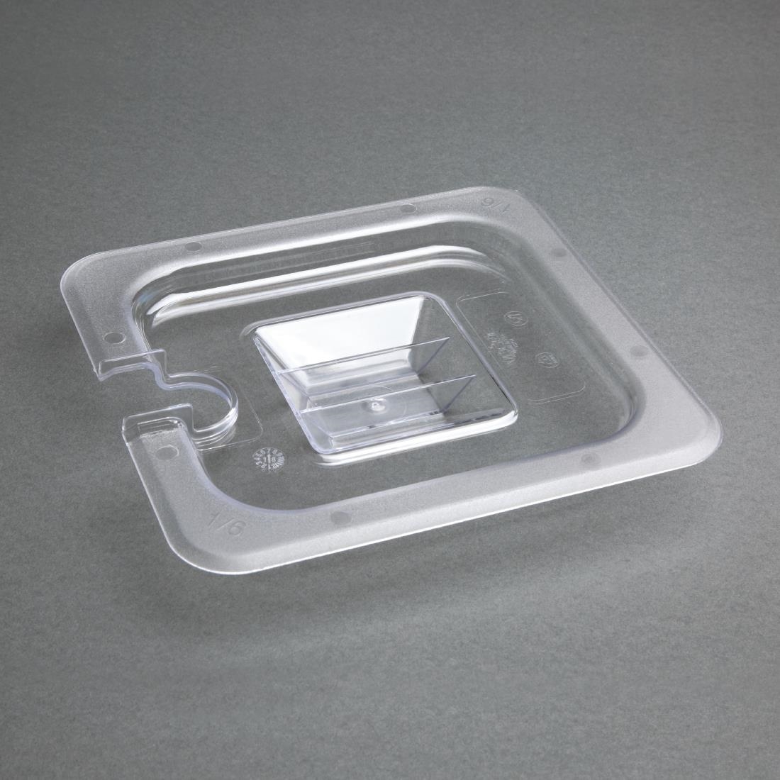 Vogue polycarbonaat deksel met lepeluitsparing GN 1/6 - Afbeelding 4