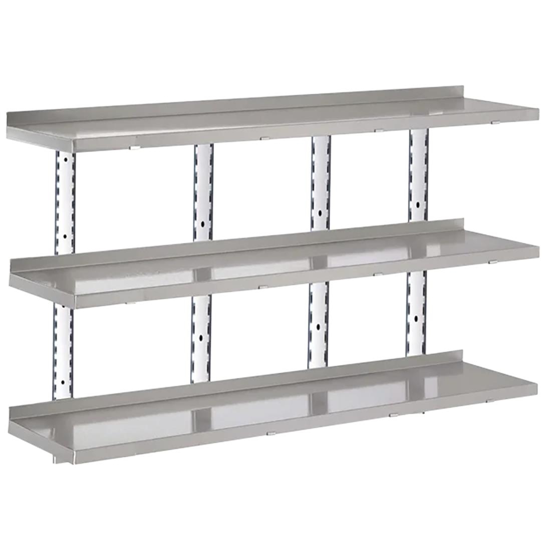 Gastro-M Complete Shelving 3 niveaus 200x40cm - volledige montageset (excl. schroeven) - Afbeelding 2