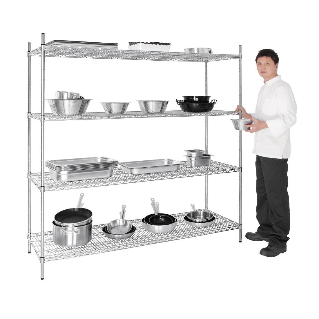 Vogue voorraadrek met 4 schappen 183x61cm - Afbeelding 3