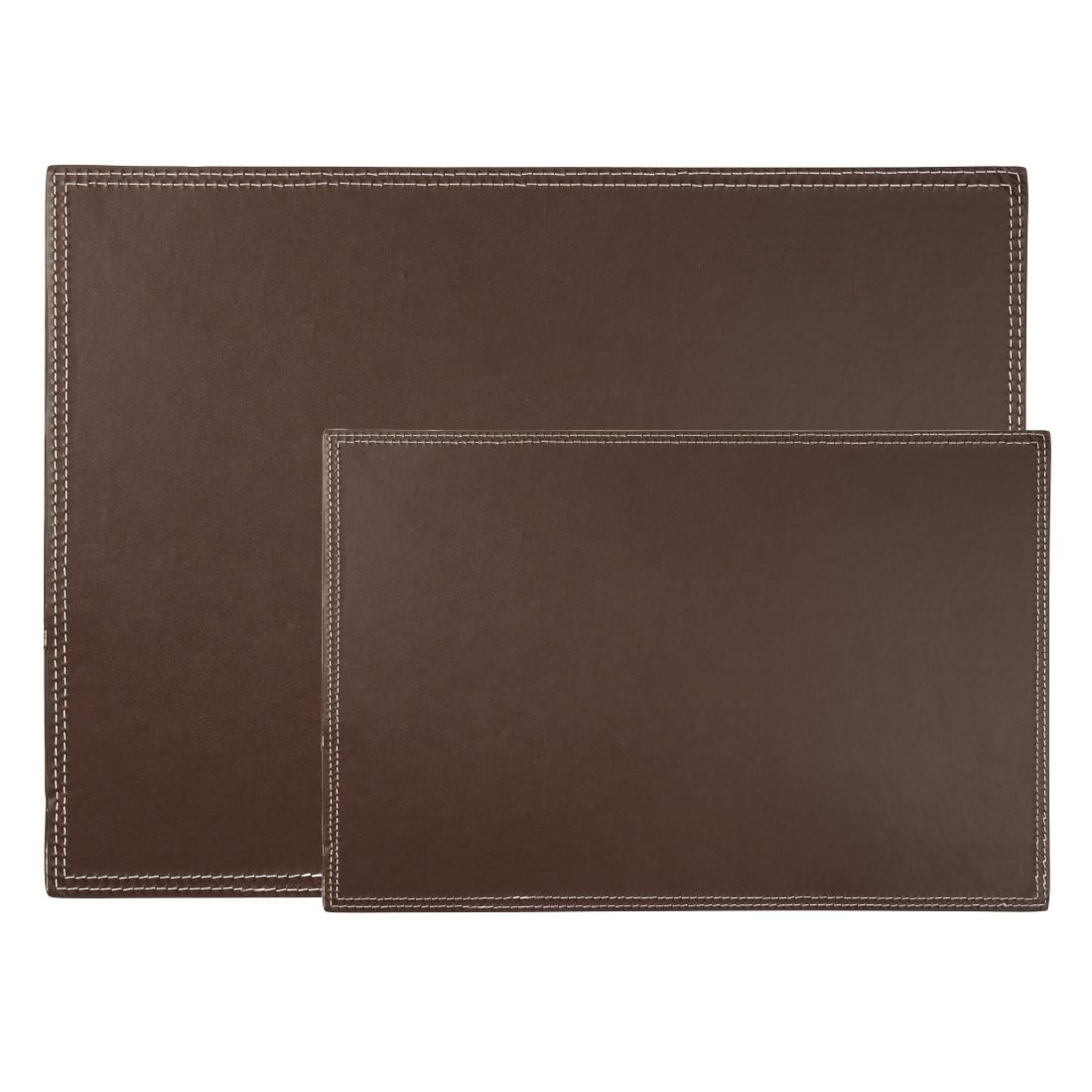 Olympia kunstlederen placemat bruin 40x30cm - Afbeelding 3