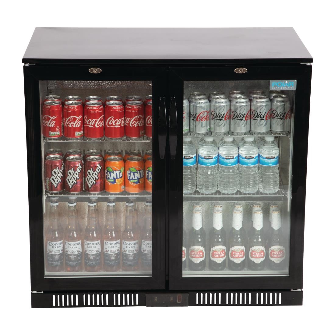 Polar G-serie 2-deurs barkoeling met klapdeuren zwart 198L - Afbeelding 3