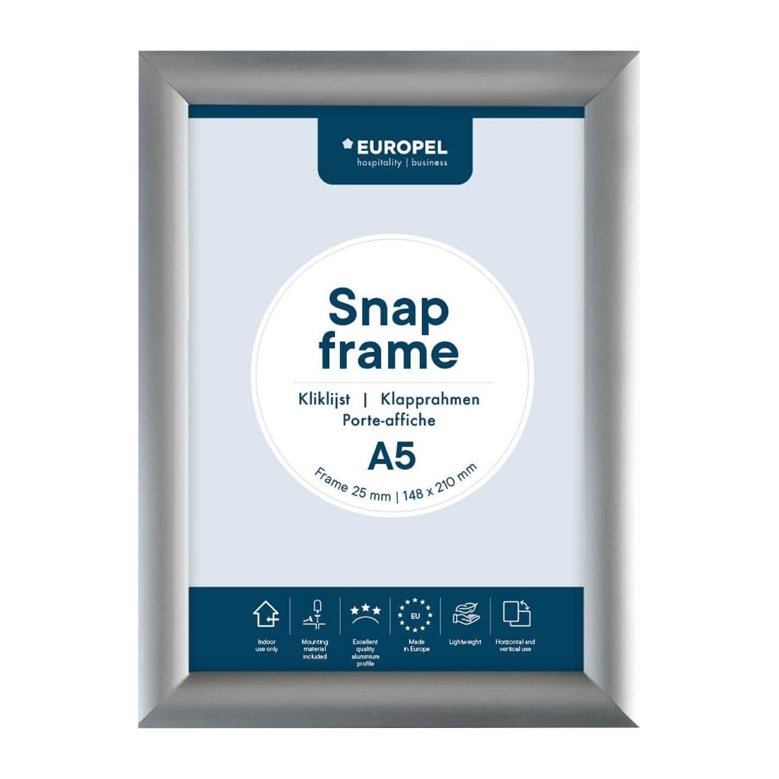 Europel Kliklijst A5 25mm Zilver - Afbeelding 2