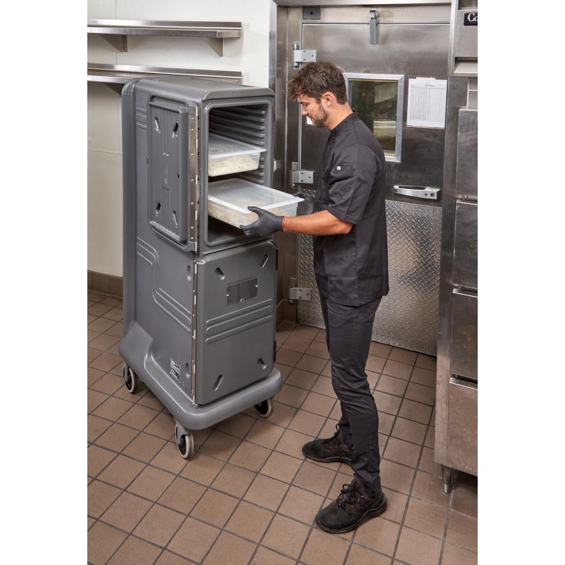 Cambro Ultra Pro Wagen Hoge Tweedeurs Wagen Voor Warme En Koude Gerechten, Antracietgrijs - Afbeelding 6