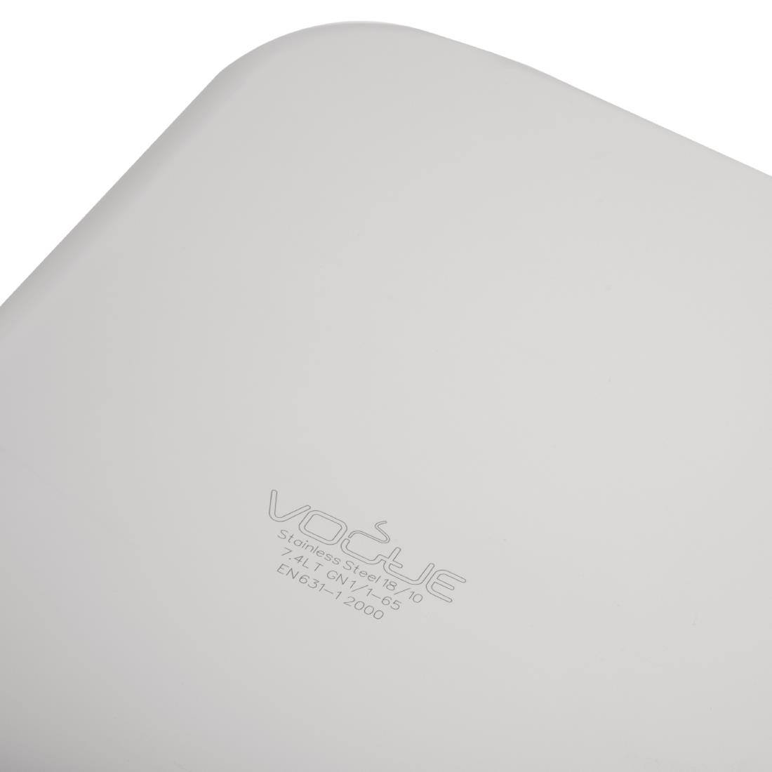 Vogue heavy-duty RVS GN 1/1 bak 65mm - Afbeelding 9