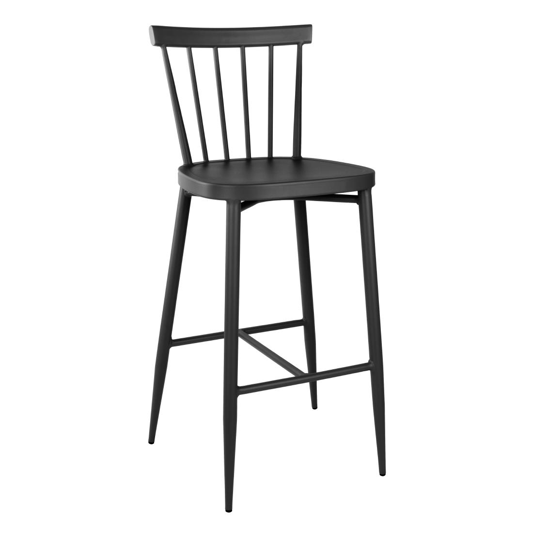 Bolero Windsor Aluminium Zwarte Hoge Krukken (2 stuks) - Afbeelding 2