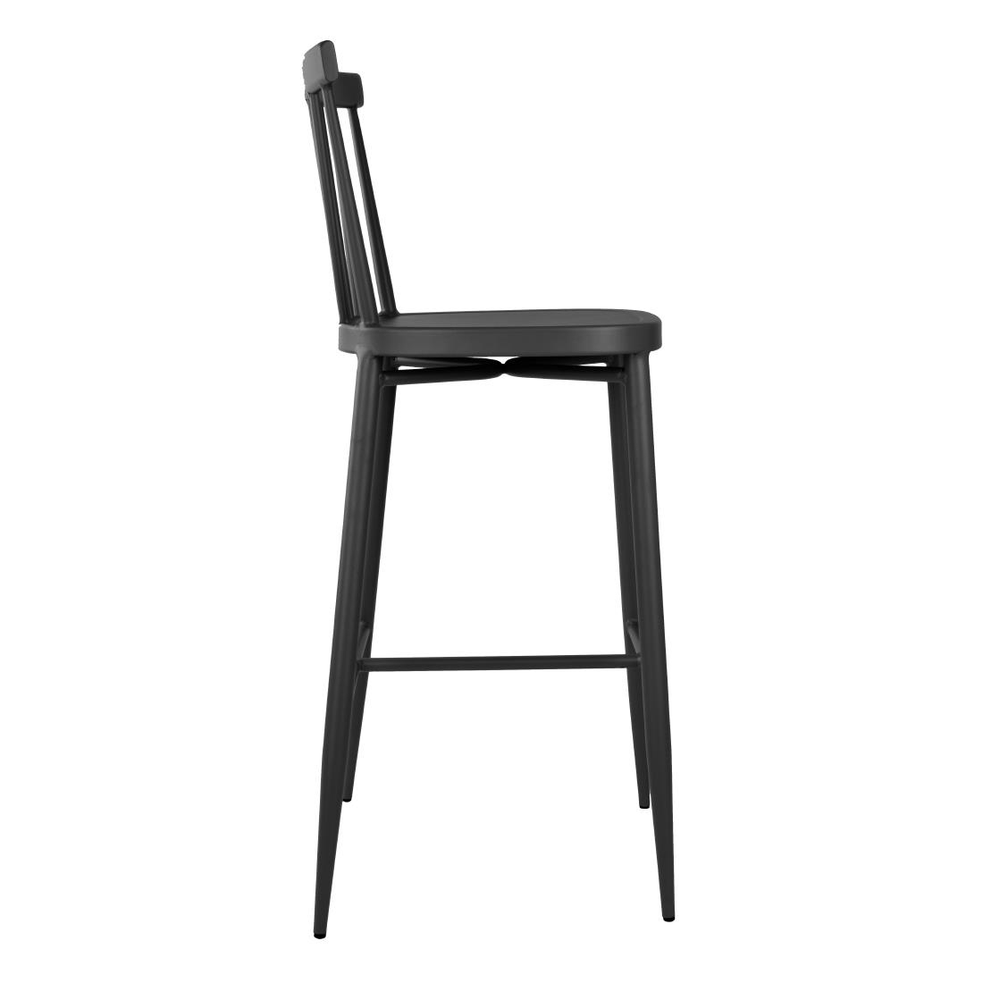 Bolero Windsor Aluminium Zwarte Hoge Krukken (2 stuks) - Afbeelding 3
