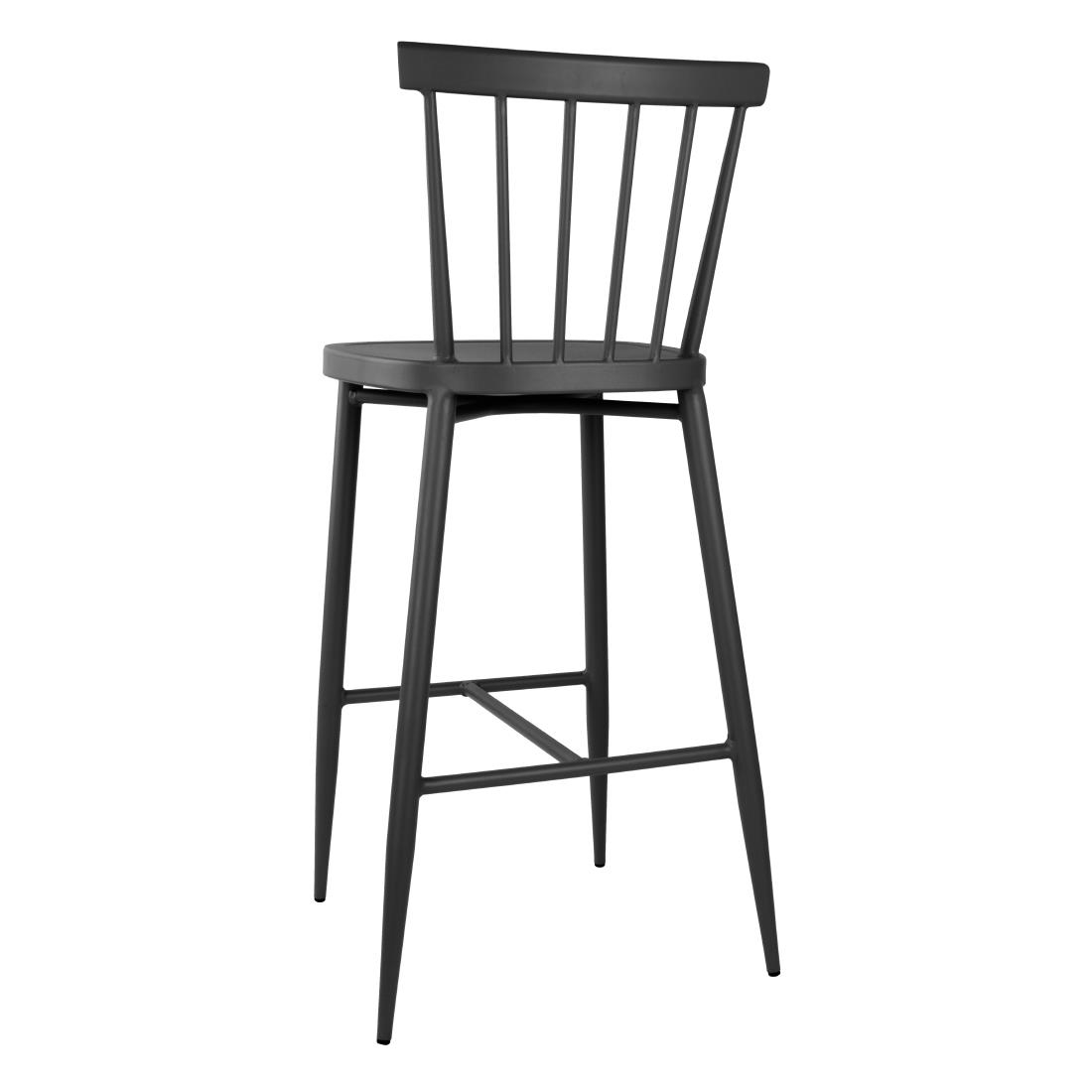 Bolero Windsor Aluminium Zwarte Hoge Krukken (2 stuks) - Afbeelding 4
