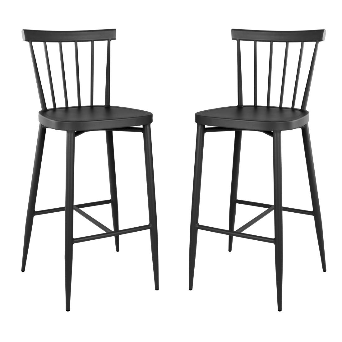 Bolero Windsor Aluminium Zwarte Hoge Krukken (2 stuks) - Afbeelding 5