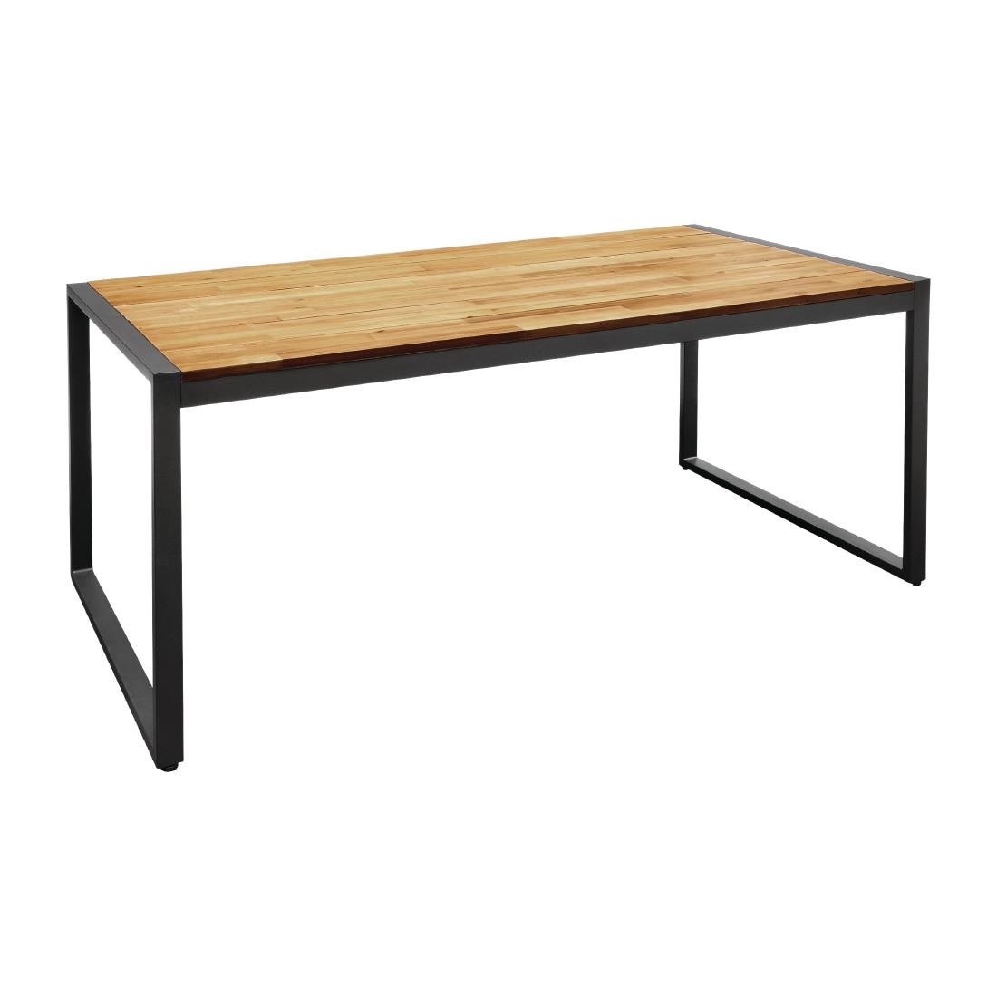 Bolero rechthoekige stalen en acaciahouten industriële tafel 180x90cm - Afbeelding 2