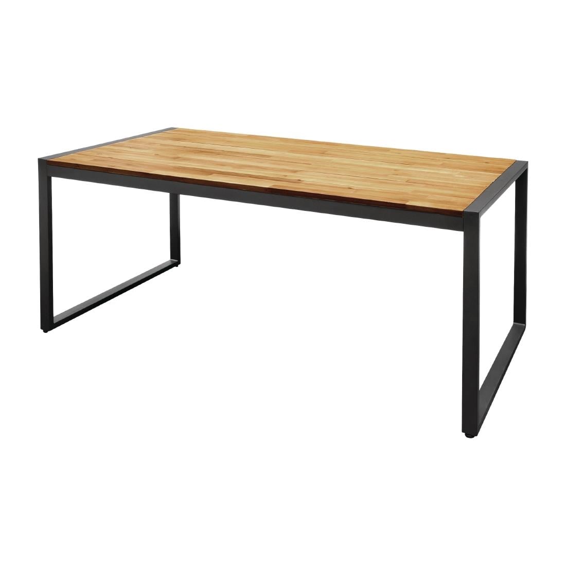 Bolero rechthoekige stalen en acaciahouten industriële tafel 180x90cm - Afbeelding 3