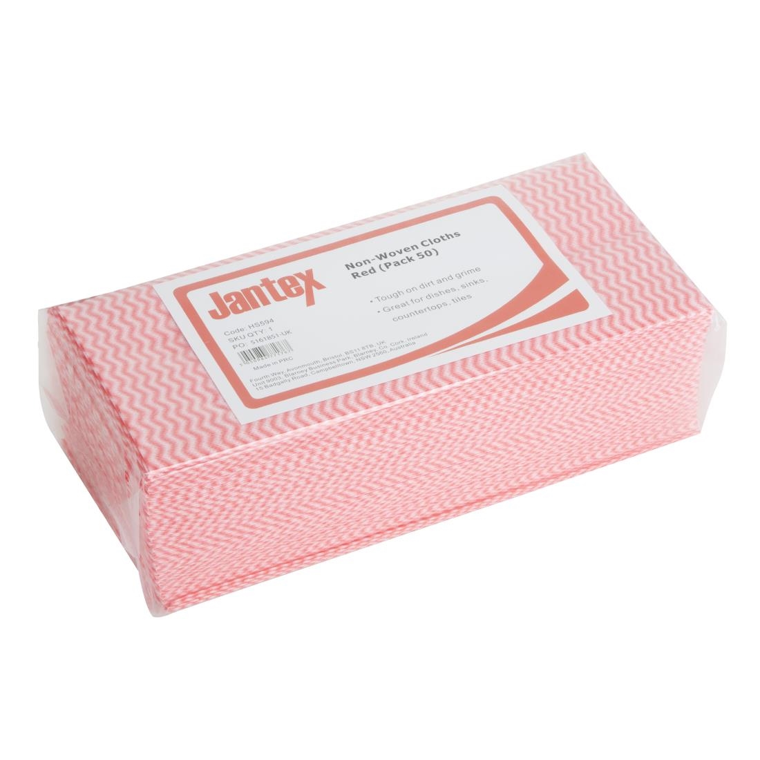 Jantex Niet-Geweven Doeken Rood (50 stuks) - Afbeelding 2