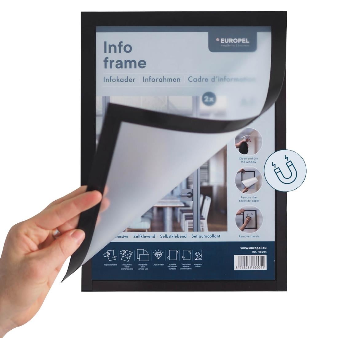 Europel Info Frame / Zelfklevende Set 2 Stuks A4 Zilver - Afbeelding 7