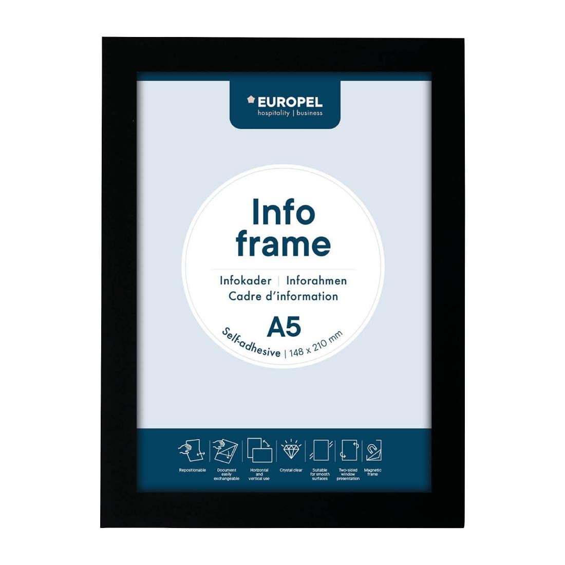 Europel Info Frame / Zelfklevende Set 2 Stuks A5 zwart - Afbeelding 2