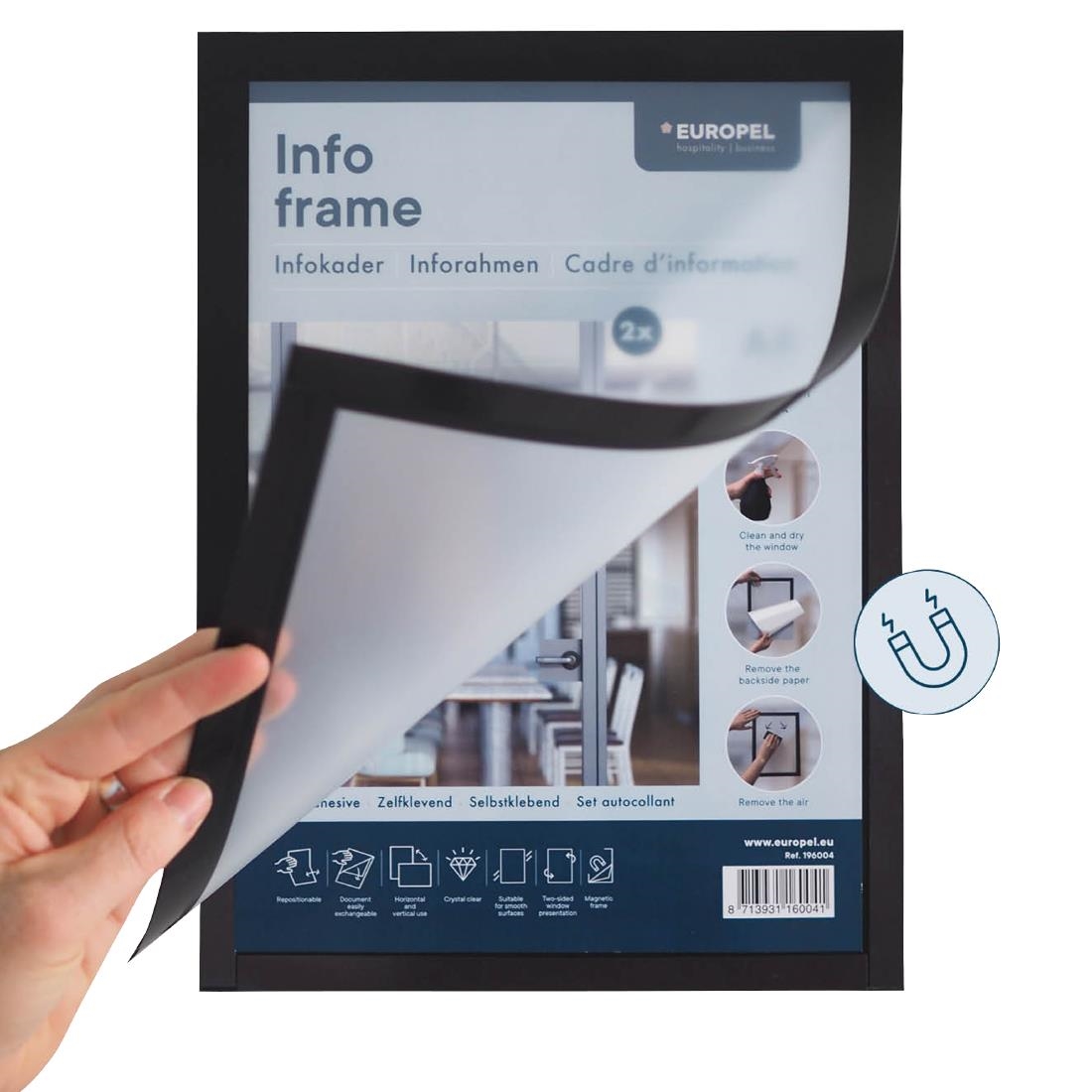 Europel Info Frame / Zelfklevende Set 2 Stuks A5 zwart - Afbeelding 7