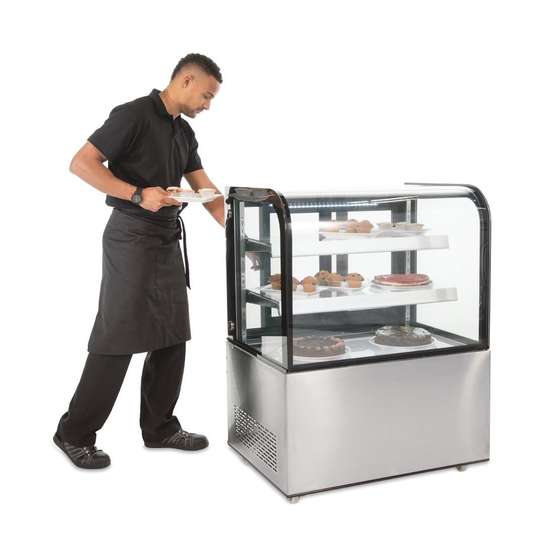 Polar G-serie koelvitrine met gebogen glas 270L - Afbeelding 5