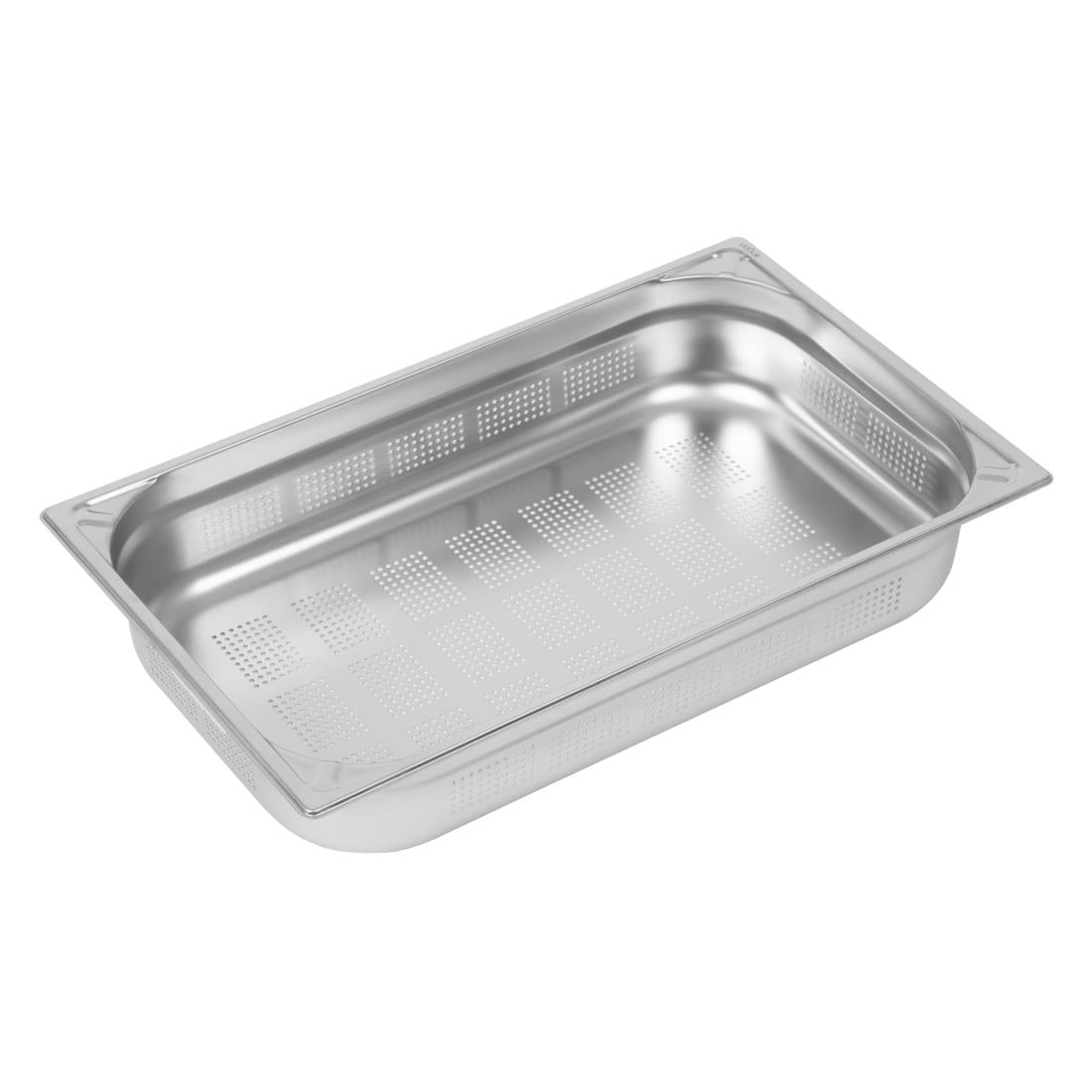 Vogue Zware kwaliteit geperforeerde RVS 1/1 Gastronorm bak 100mm - Afbeelding 2