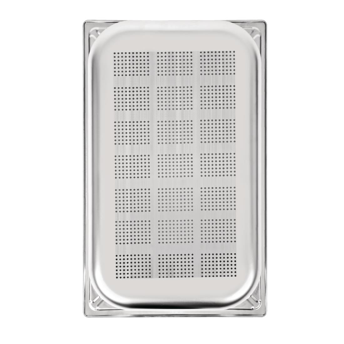 Vogue Zware kwaliteit geperforeerde RVS 1/1 Gastronorm bak 100mm - Afbeelding 7