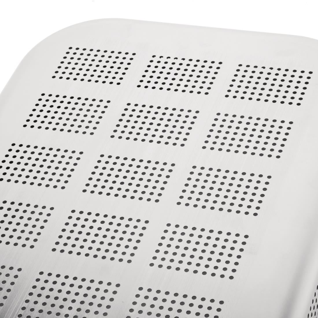 Vogue Zware kwaliteit geperforeerde RVS 1/1 Gastronorm bak 100mm - Afbeelding 8