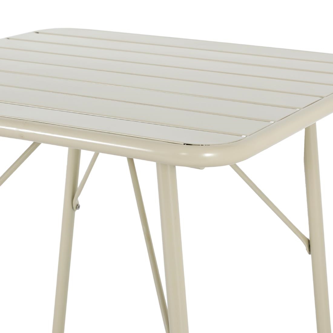 Bolero Amalfi Vierkante Gelat Staal Inklapbare Tafel Taupe 700mm - Afbeelding 3