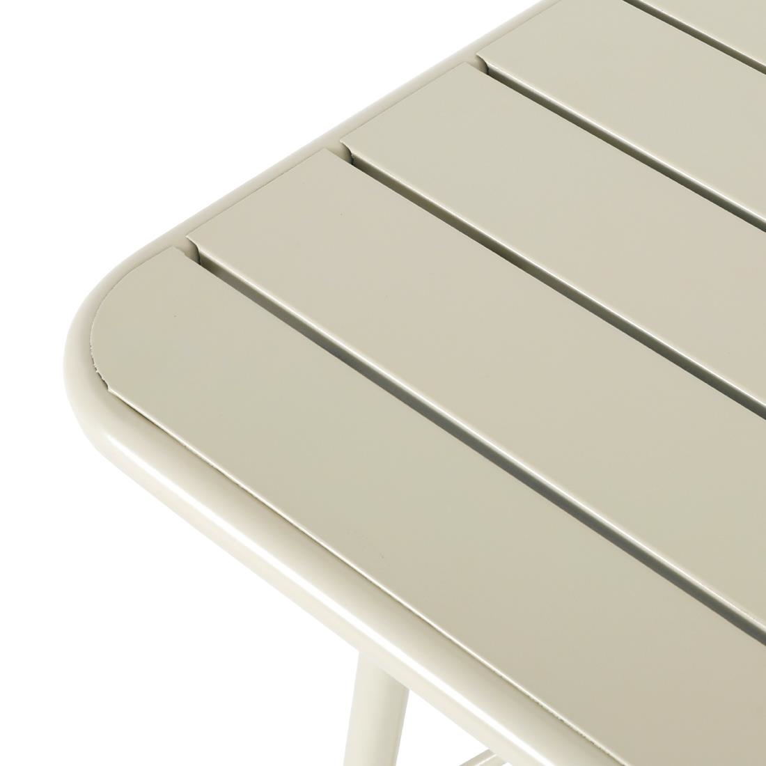 Bolero Amalfi Vierkante Gelat Staal Inklapbare Tafel Taupe 700mm - Afbeelding 4