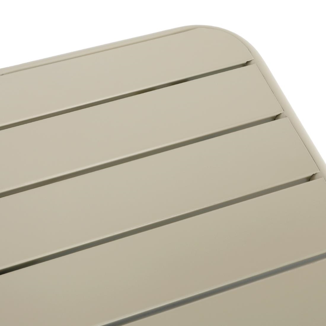 Bolero Amalfi Vierkante Gelat Staal Inklapbare Tafel Taupe 700mm - Afbeelding 5