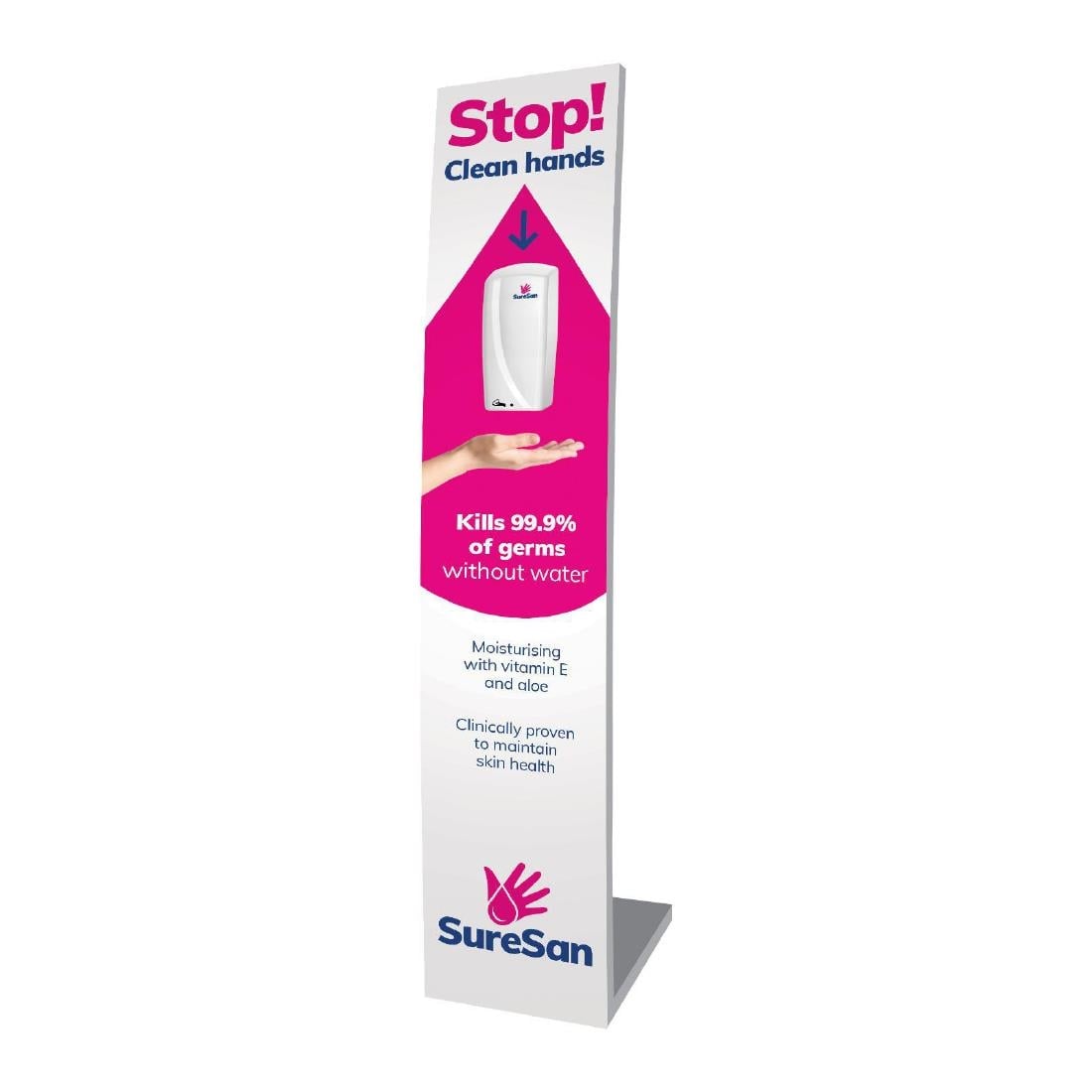 Aluminium handreiniger standaard met automatische handsfree dispenser - Afbeelding 2