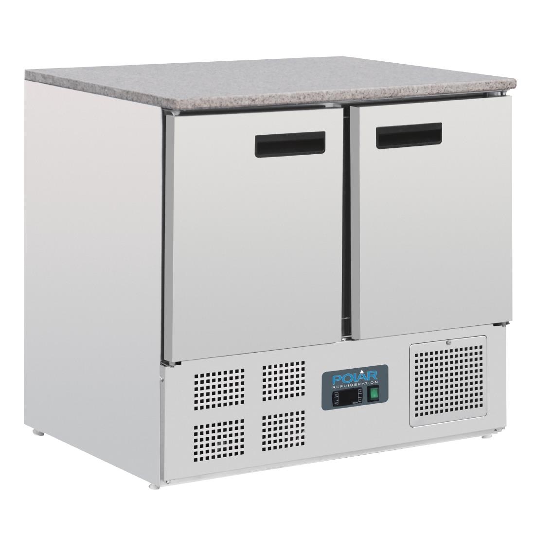 Polar G-serie koelwerkbank met marmeren werkblad 240L - Afbeelding 2