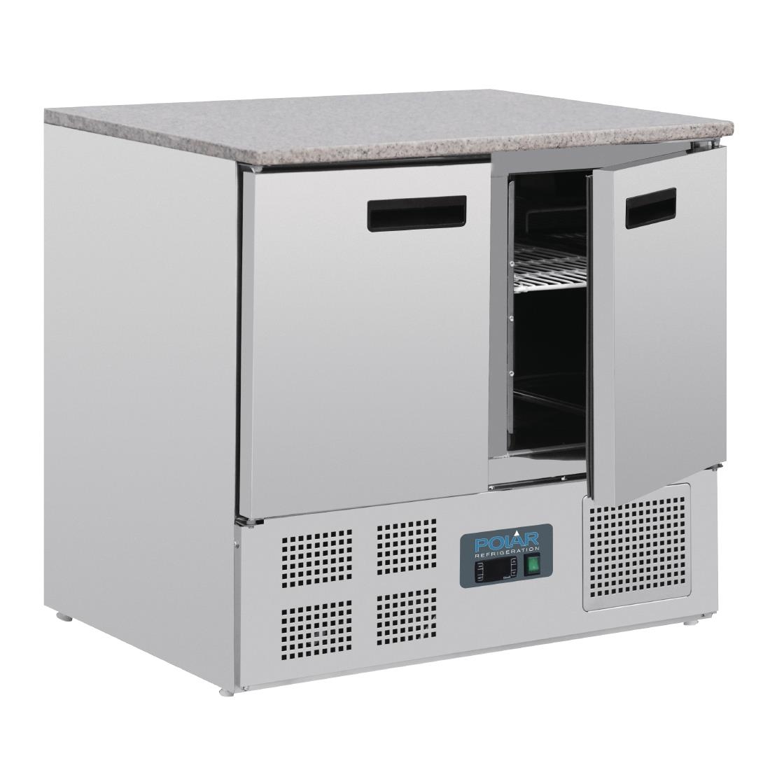 Polar G-serie koelwerkbank met marmeren werkblad 240L - Afbeelding 3