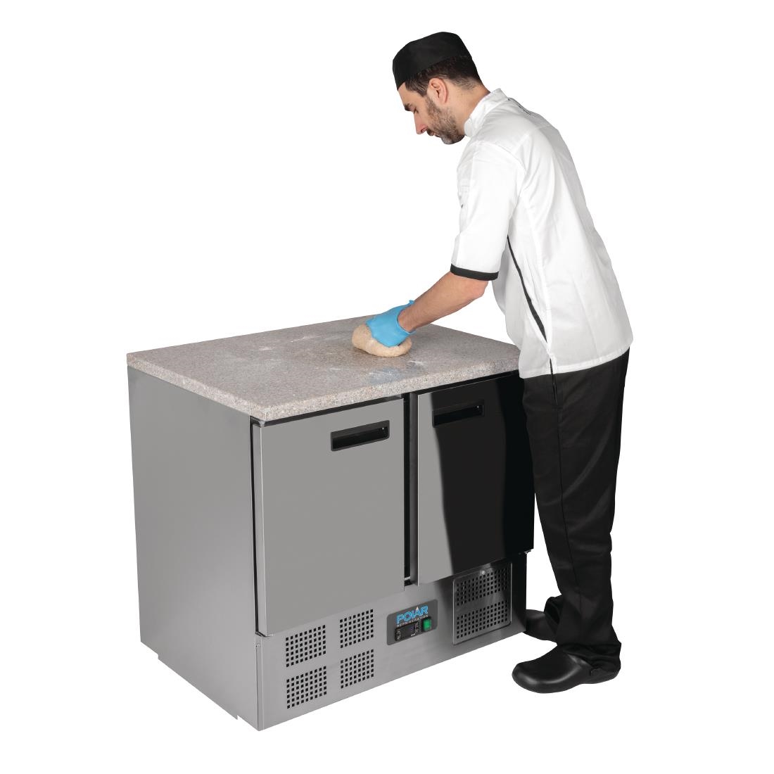 Polar G-serie koelwerkbank met marmeren werkblad 240L - Afbeelding 4
