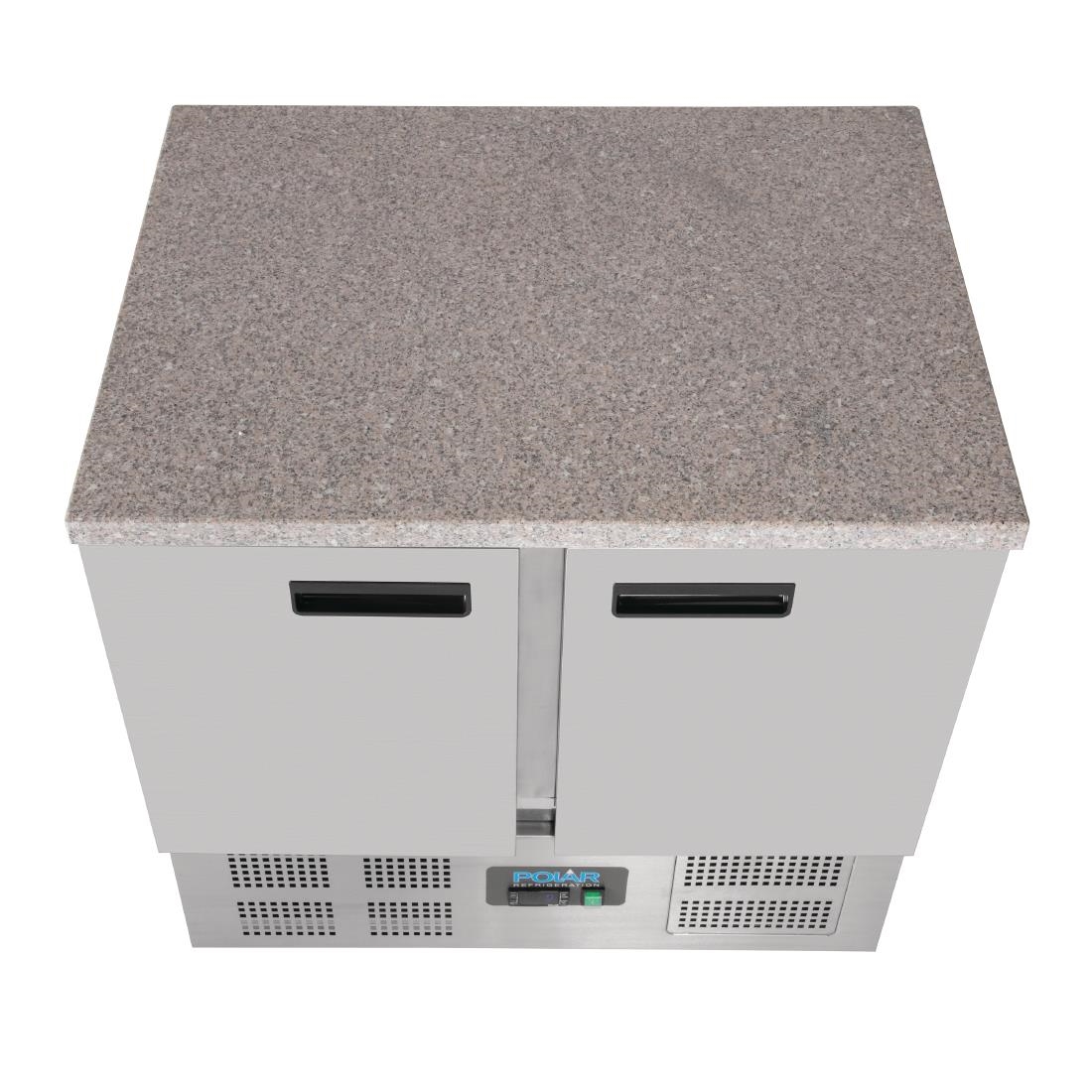 Polar G-serie koelwerkbank met marmeren werkblad 240L - Afbeelding 8