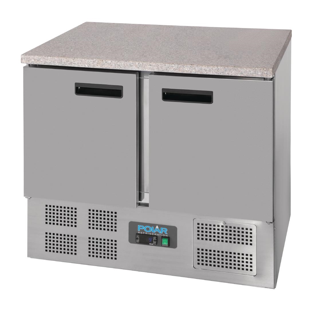 Polar G-serie koelwerkbank met marmeren werkblad 240L - Afbeelding 10