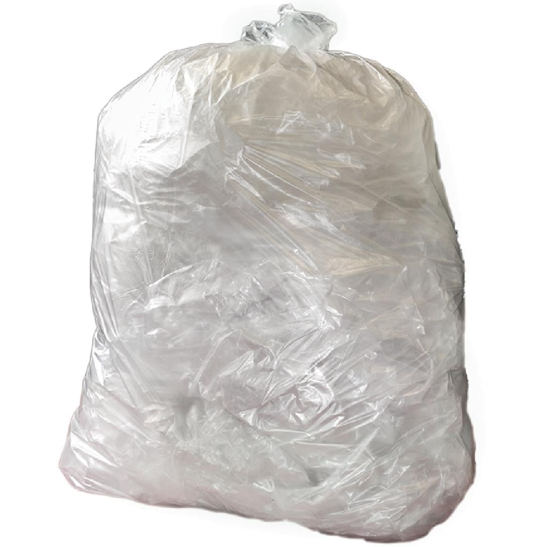 Jantex transparante afvalzakken gerecycled 120L 18kg (100 stuks) - Afbeelding 2