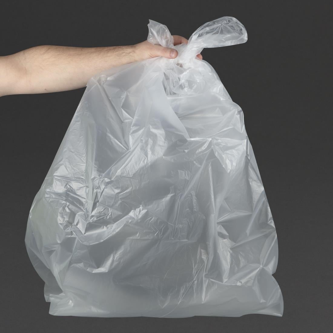 Jantex transparante afvalzakken gerecycled 120L 18kg (100 stuks) - Afbeelding 3