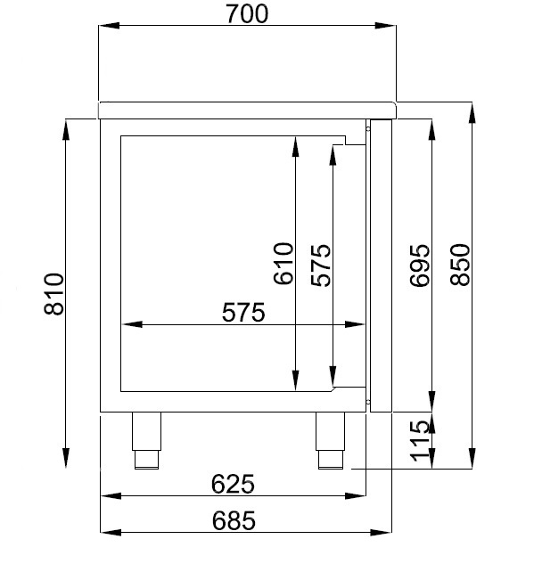 700 KOELWERKBANK 1D 4LADE MONO - Afbeelding 3