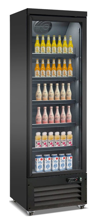 KOELKAST 1 GLASDEUR ZWART - Afbeelding 2