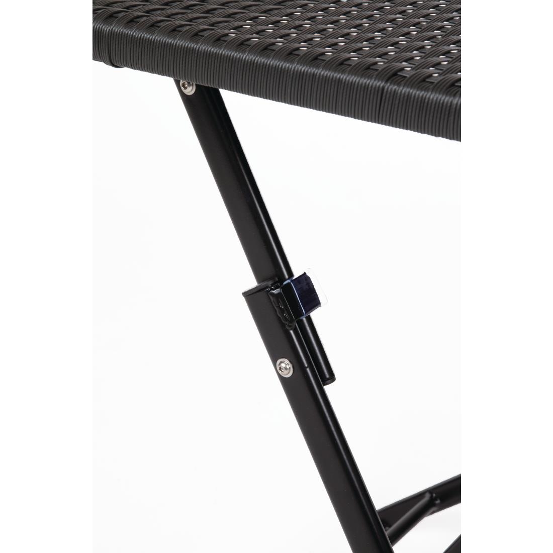 Bolero vierkante polyrotan klaptafel zwart 60cm - Afbeelding 7