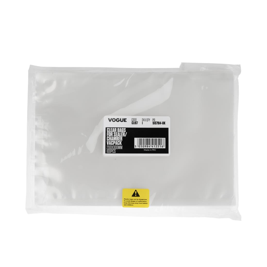 Vogue Chamber Vacuum Pack Bags 200x300mm (100 Pack) - Afbeelding 5