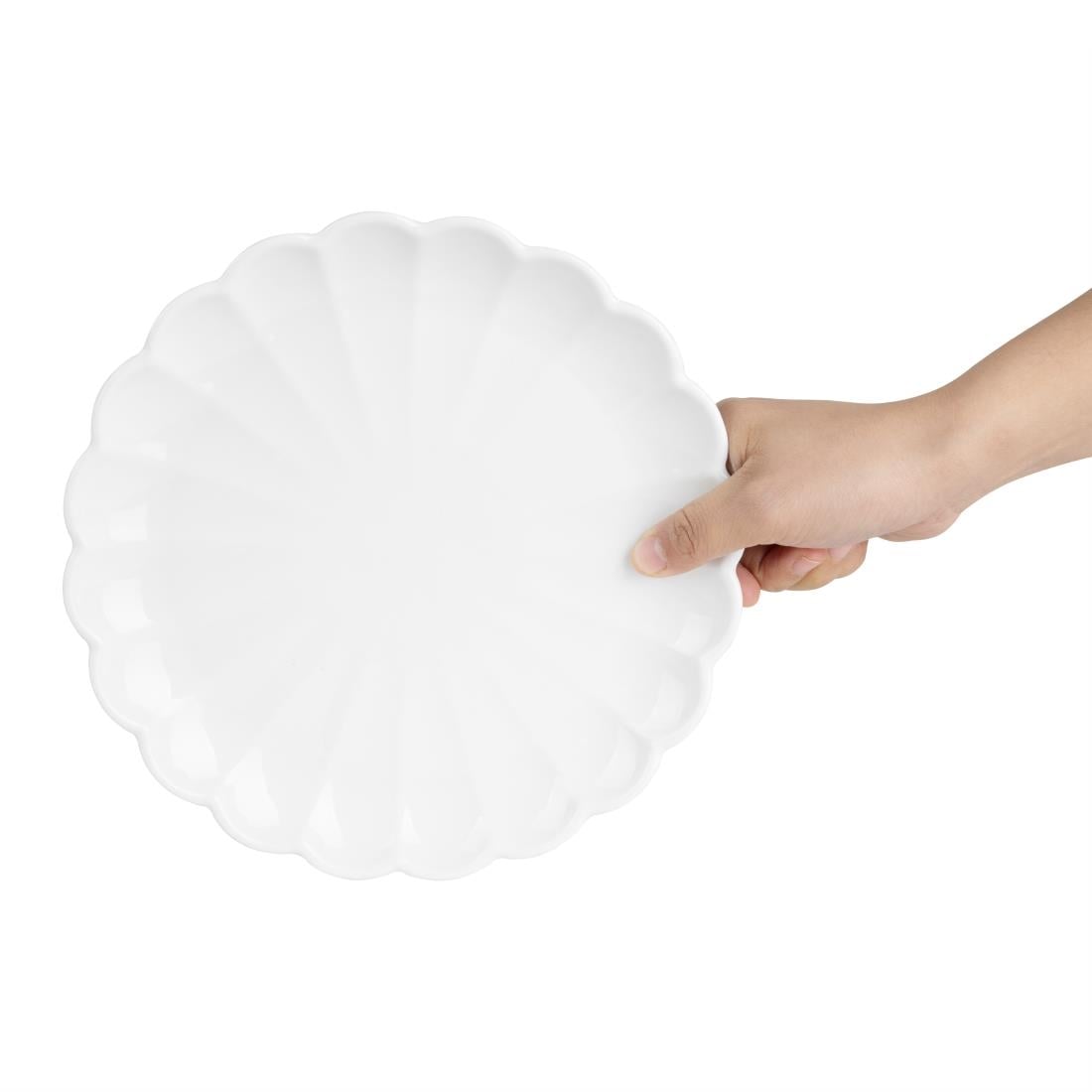 Olympia Bloom Geschulpte Borden Wit 226mm (6 stuks) - Afbeelding 6