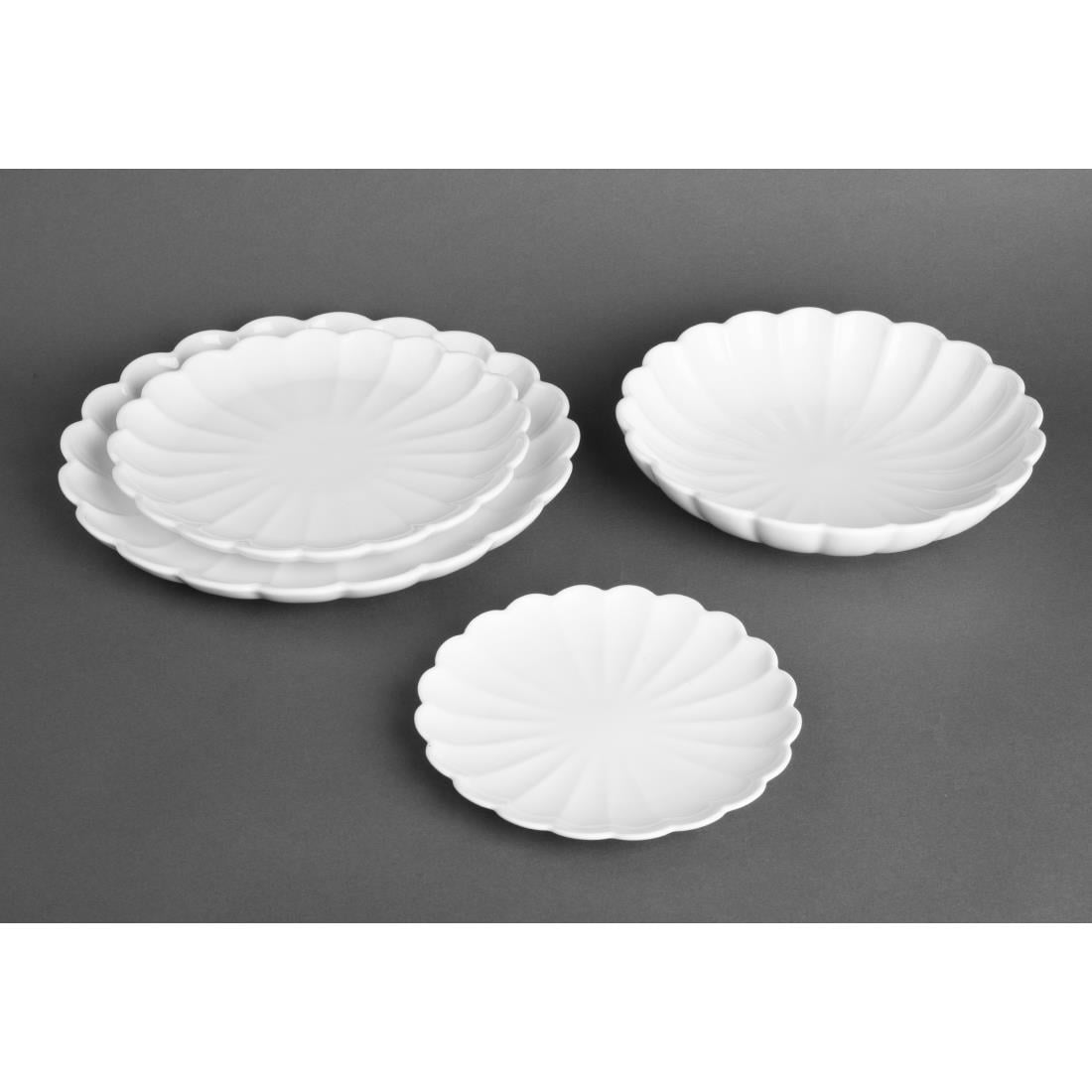 Olympia Bloom Geschulpte Borden Wit 226mm (6 stuks) - Afbeelding 10