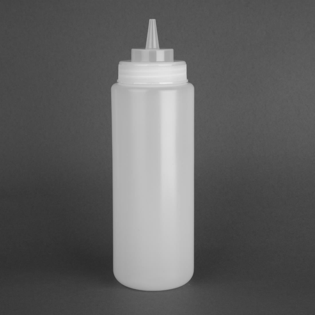 Vogue transparante knijpfles met brede hals 909 ml - Afbeelding 2