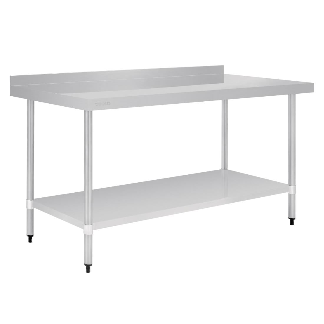 Vogue RVS werktafel met achteropstand 90x180x70cm - Afbeelding 2