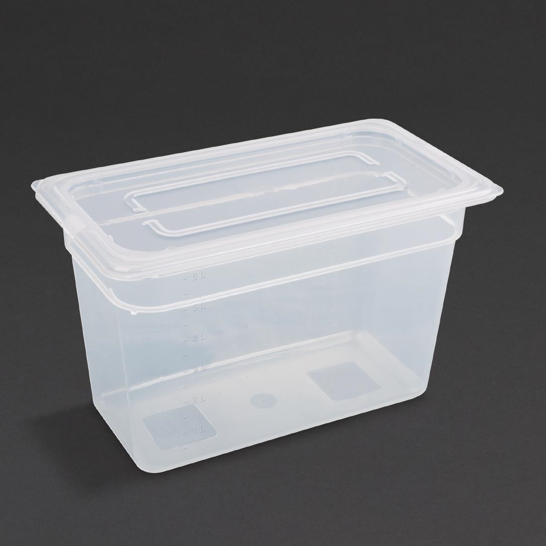 Vogue polypropyleen GN 1/3 bak met deksel 20cm (4 stuks) - Afbeelding 2