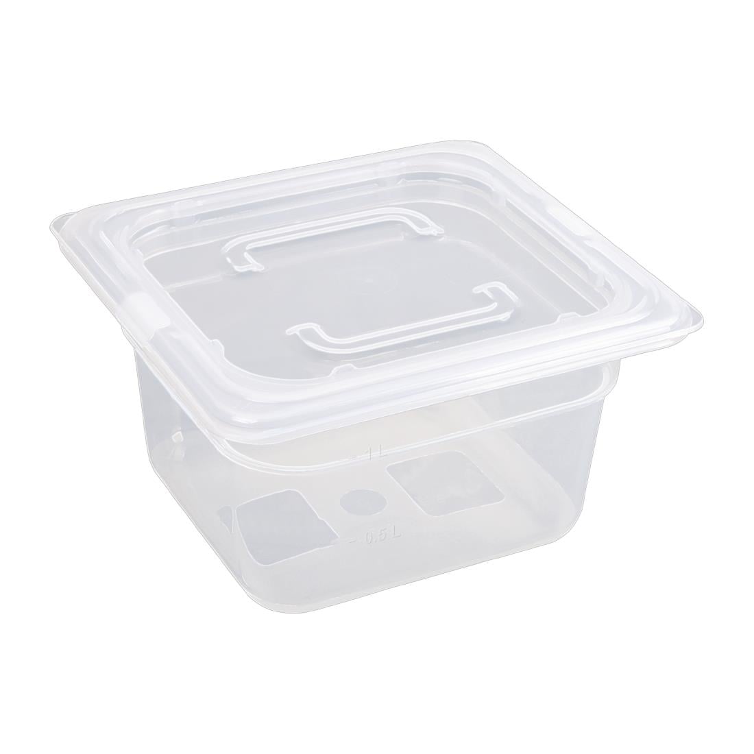 Vogue polypropyleen GN 1/6 bak met deksel 10cm (4 stuks) - Afbeelding 3
