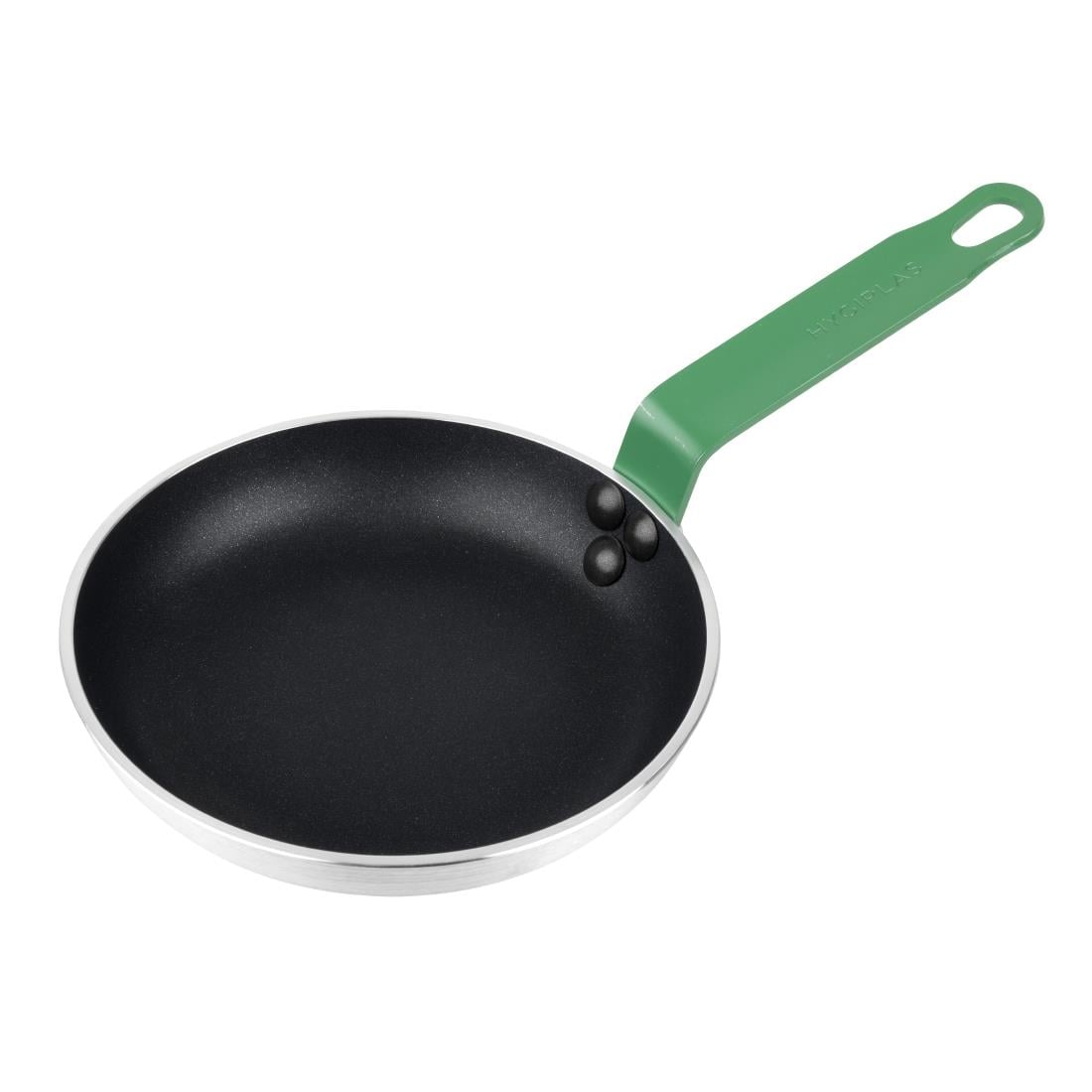 Hygiplas Teflon Platinum Plus anti-aanbak koekenpan 200mm groen handvat - Afbeelding 2
