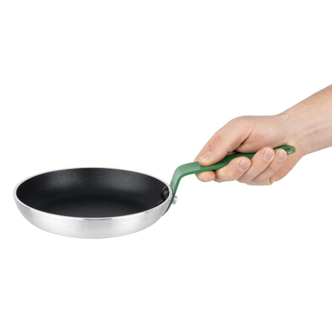 Hygiplas Teflon Platinum Plus anti-aanbak koekenpan 200mm groen handvat - Afbeelding 7