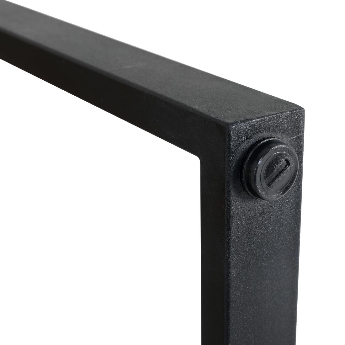 Bolero Industriële Bartafel Van Staal En Acacia, 1800x900mm - Afbeelding 7