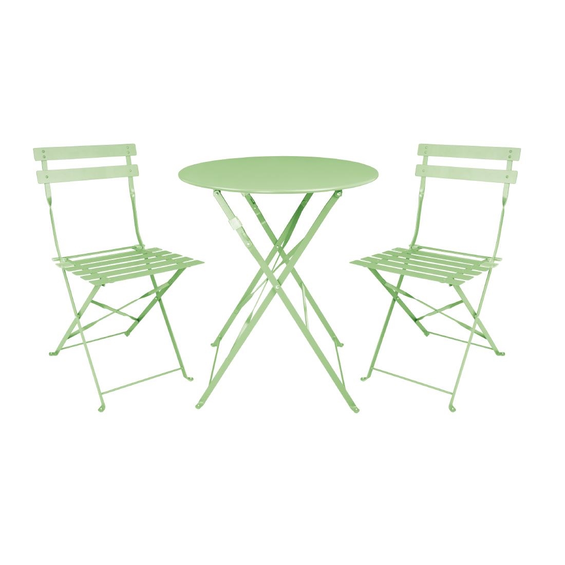 Bolero stalen klaptafel rond lichtgroen 595mm - Afbeelding 6