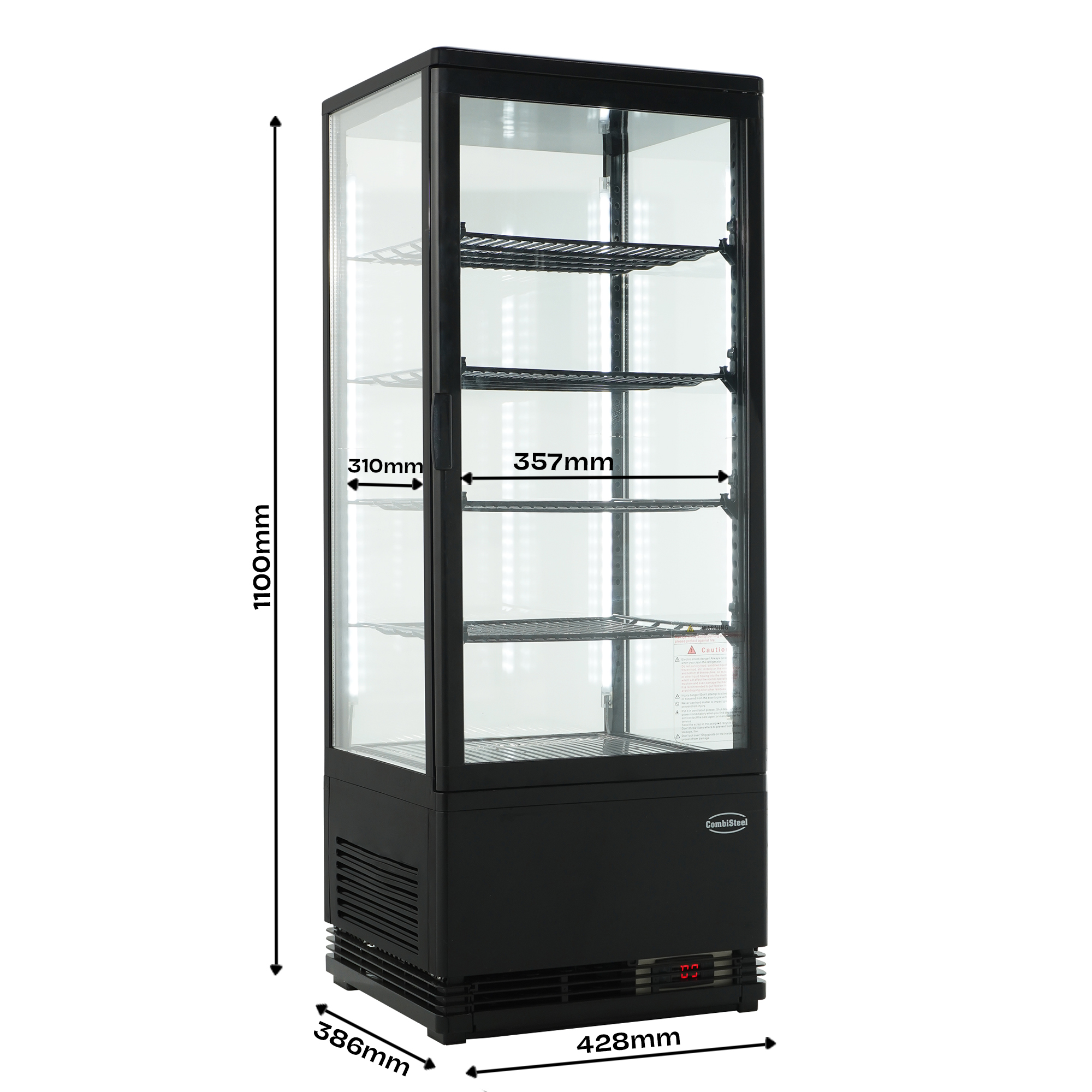 KOELVITRINE 98L ZWART - Afbeelding 11